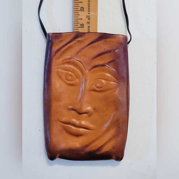 Vintage Leather Art Crossbody Purse by Deborah Einbender Pursona - Picture 4 of 13